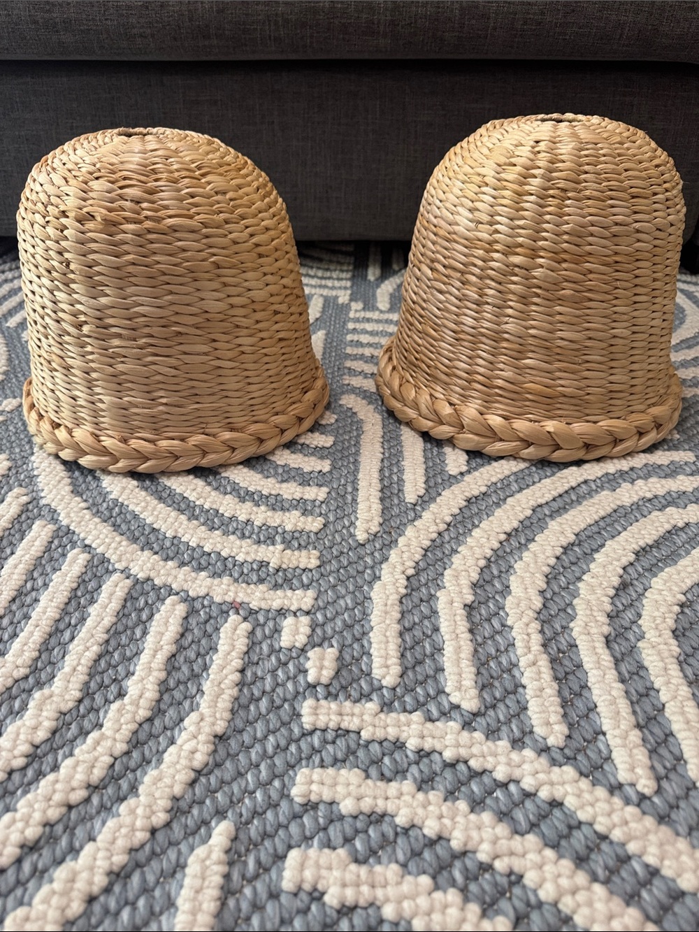 IKEA MÄVINN Handmade Banana Fiber Pendant Lamp Shades Set of 2